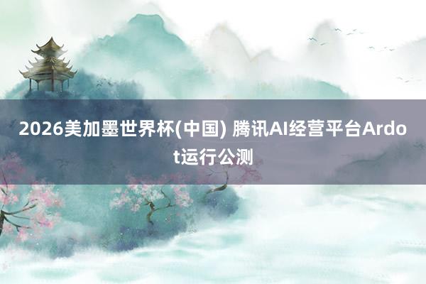 2026美加墨世界杯(中國(guó)) 騰訊AI經(jīng)營(yíng)平臺(tái)Ardot運(yùn)行公測(cè)