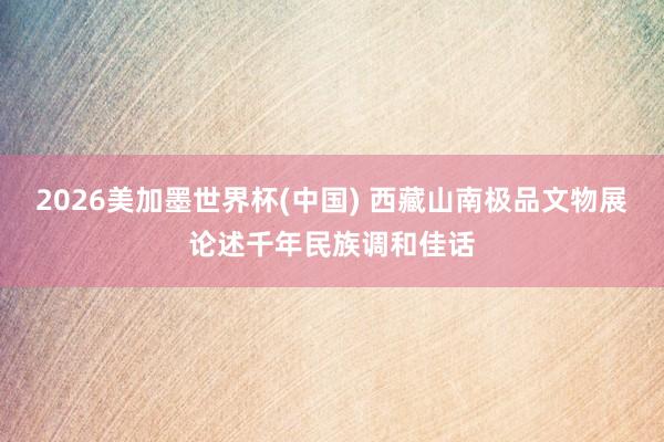 2026美加墨世界杯(中國(guó)) 西藏山南極品文物展論述千年民族調(diào)和佳話
