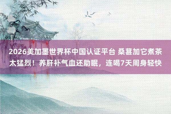 2026美加墨世界杯中國認證平臺 桑葚加它煮茶太猛烈！養肝補氣血還助眠，連喝7天周身輕快